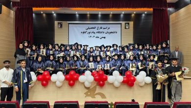 جشن دانش آموختگی ۶۲ دانشجو دانشگاه پیام نور در گناوه برگزار شد